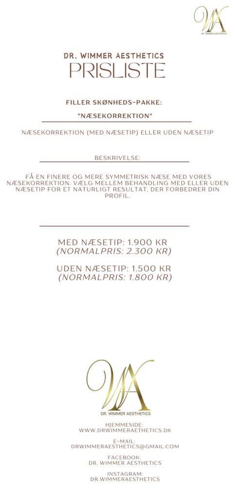 prisliste filler næse